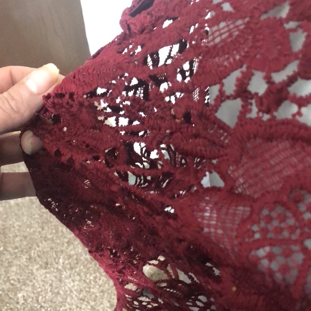 It’s Pink red floral long sleeve shirt size Large - Picture 8 of 9